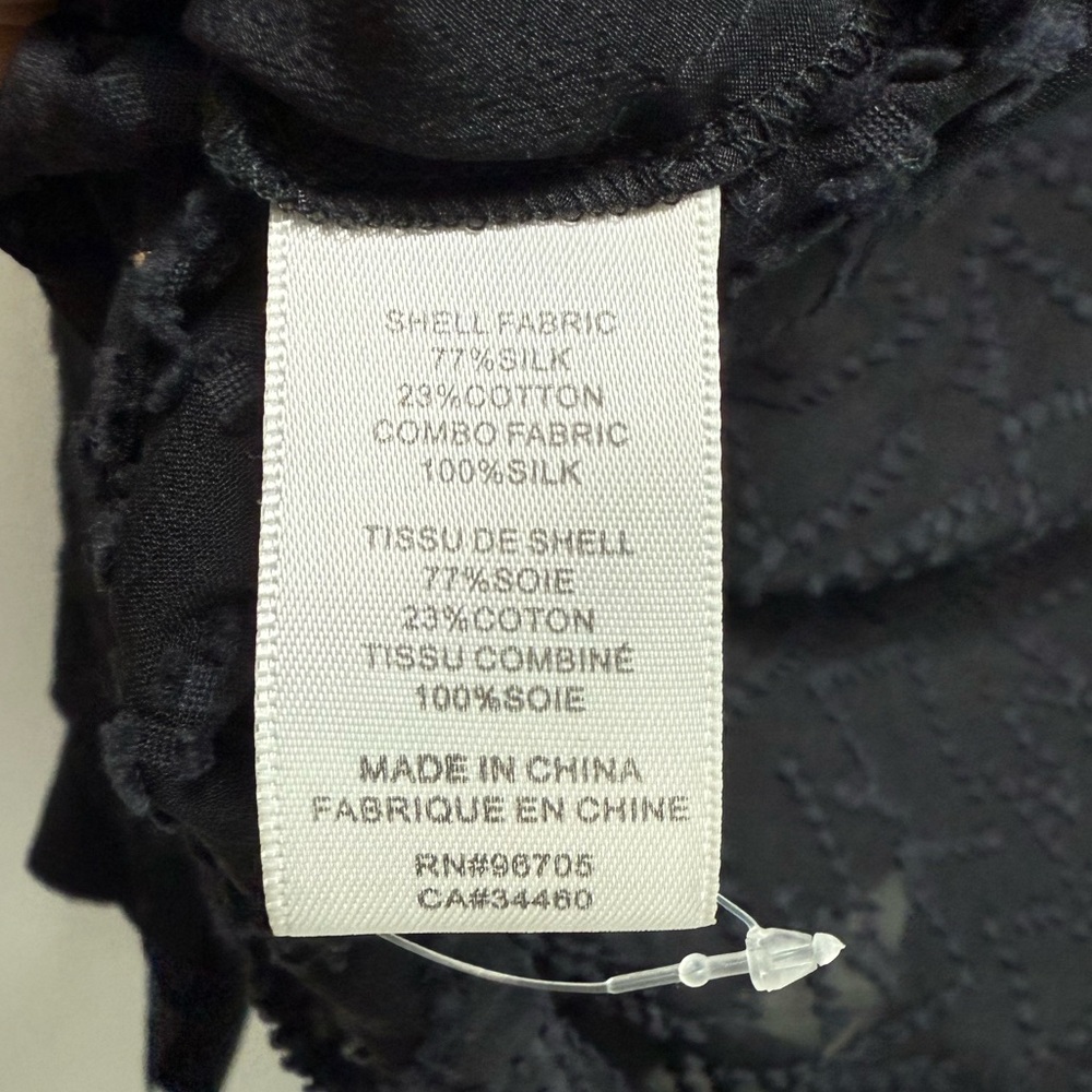 REBECCA TAYLOR Womens Black Embroidered Poet Blouse - Size 8 - Picture 5 of 11